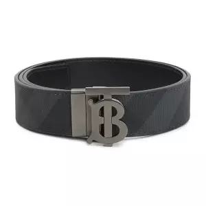 [버버리]체크 가죽 리버시블 티비 벨트 76938290