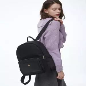 헤지스 액세서리 여성 24FW [스테디셀러]블랙 단색 나일론 백팩 WIBA4F706BK