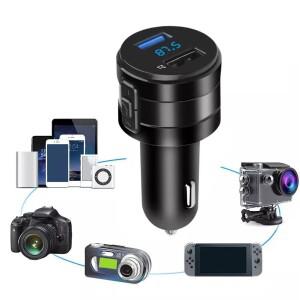 차량용  블루투스 FM 송신기 USB 2.0 음악 플레이어 핸즈프리 통화  어댑터 듀얼 USB 충 포함