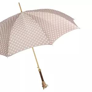 우먼럭셔리 폴카 도트브라운 치와와 자동우산 WX953K70PA