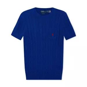 [신세계라이브쇼핑]폴로랄프로렌 여성 포니 로고 자수 블루 반팔티 211895379 013