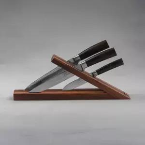 VG10 다마스커스 나이프 과도 식도 주방칼 3종세트+탄화티크칼블럭