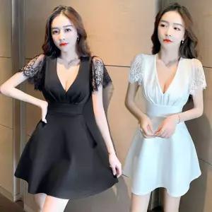 클럽룩 미니 홀복 드레스 전문 여름 슬림 원피스