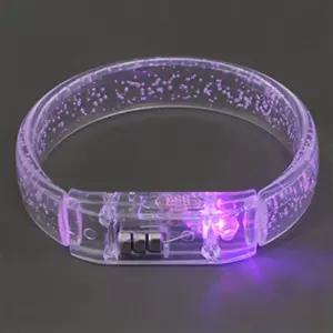 메가디자인 LED 플래시 버블 팔찌 화이트 파티 야광 팔찌