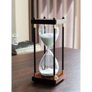 우드 모래시계 30분 사우나 개성적인 사우나 머 레터링 홈데코 모던 휴대용 양치