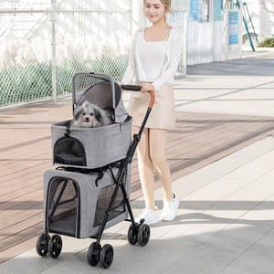 강아지유모차 중형견유모차 저상형 접이식 분리형개모차 낮은 연어 트윌모카 교환용 에어버기