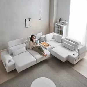 알토 모션소파 리클라이너 5인용 코너형 패브릭 고급형 (콘솔박스 일반형 포함)[무료배송]