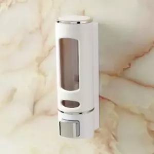 플러스 벽걸이 물비누 디스펜서 1구 400ml)  화이트) 샴푸디스펜서 린스디스펜서