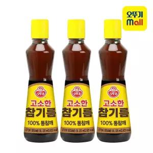 [본사직영] 오뚜기 고소한 참기름(병) 320mL 3개