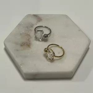 여자 클리어 큐빅 볼 오픈링 블링 하객룩 반지