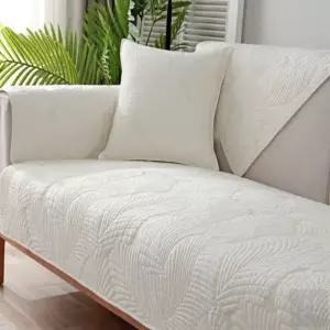 워싱면 소파 등받이 패드 얼룩 스크래치 방지 덮개 베이지