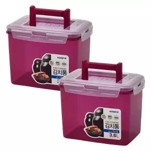코멕스 뚜껑이 더 튼튼해진 김치통 마젠타 3.6L X 2개