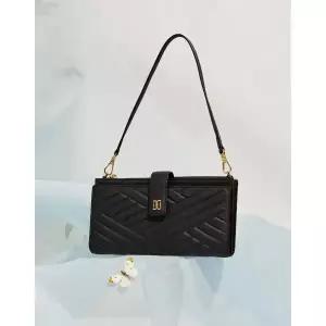 [롯데백화점]닥스 액세서리 [CARLISLE]블랙 칼라일 엠보 가죽 골드DD 다기종 핸드폰 월릿 DCWA6E215