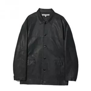 국내매장판 파르티멘토 VTG 워시드 레더 카 코트 블랙 424006