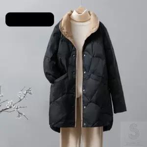 예쁜 여성 경량 패딩 회색 오리털 롱패딩 엄마 여성 겨울 점퍼 잠바