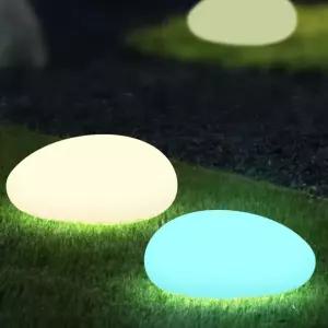 태양광 9색볼 40cm 타원형 둥근볼 정원장식등 잔디장식 태양등 잔디조명 정원등 인테리어