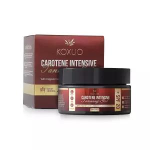 깊은 천연 태닝을 위한 카로틴 태닝 젤 u2013 코코넛 오일 당근 추출물 및 비타민 E 함유 가속기 실내외용