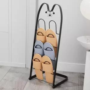 슬리퍼 거치대 접이식 걸이 욕실 실내화 거치대 현관 공간활용 깔끔한 다용도 신발장 기숙사 철제 좁은