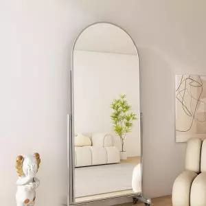 이동식 스텐 전신거울 바퀴달린 아치 스테인레스 옷가게