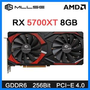 MLLSE AMD RX 5700 XT 8GB 비디오 그래픽 카드 GPU GDDR6 256비트 7nm 게임 비디오 카드 rx 5600 xt 6gb 데