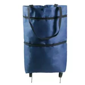 바퀴달린 시장바구니 접이식 장바구니 네이비 (WFJPVJT)