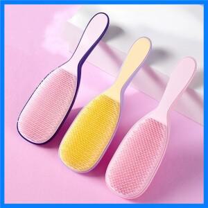 긴 손잡이 두피 마사지 빗 정전기 방지 마사지기 부드러운 머리카락 엉킴 방지 각질 제거 헤어 브러시 딥