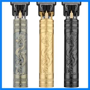 빈티지 T9 전기 무선 머리 절단 기계 전문 머리 이발사 트리머 남성용 클리퍼 면도기 수염 라이터