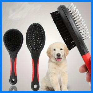 반려동물용 양면 핀 청소 브러시 반려동물 털갈이 먼지 손질 도구 고양이 손질 용품 1 개