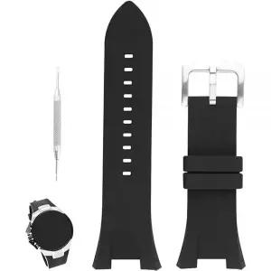 XIW 32mmx14mm 아르마니 익스체인지 AX 시리즈 AX1040 AX1041 AX1042 고무 시계 밴드 교체 남성용 실리콘