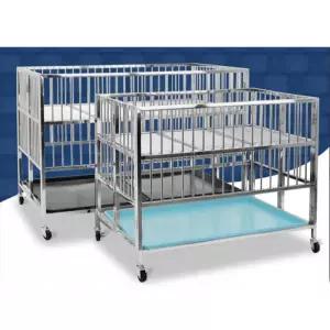 애완견 울타리 스테인레스 중형견 이동식 강아지 철제 크롬 철망 케이지