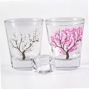 벚꽃 소주잔 술잔 예쁜소주잔 유리술잔 캠핑소주잔