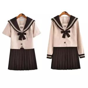 (반팔or긴팔)더블라인 베이지브라운 세라복세트