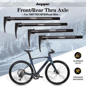 HEPPE 자전거 앞/뒤 휠셋 쓰루 액슬 퀵 릴리즈 포크 샤프트 스커버 리어 허브 (트위터 MTB 로드 휠용)
