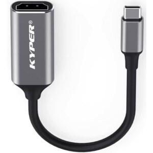 [미국배송] KYPER USKYPER484K USB C TO HDMI 어댑터 4K@30HZ 1팩 - 애플호환 PRO/AIR 아이폰호환 15 PRO MAX DELL XPS hp호환 픽셀북 씽크패드 서피스 아이패드호환 프로용 타입C 케이블 [썬더볼트 3/4]