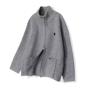 매장정품 BEENTRILL 에센셜 터틀넥 투웨이 니트 집업(멜란지 그레이)