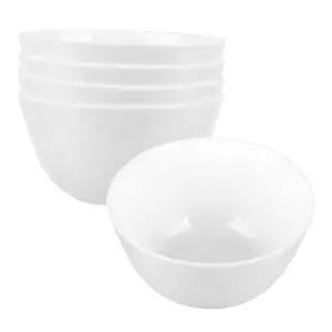 본차이나 백색 화이트 도자기 밥그릇 공기 4개 세트 공기 밥그릇