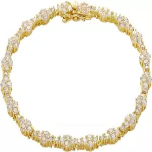 여성 탑그릴즈 발목 팔찌 - 스 아웃 14K 골드 도금 5mm 실버 핑크 분홍색 발찌 미니멀리스트 풋 주얼리