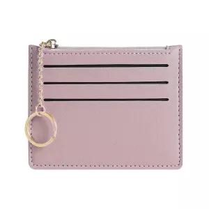 컬러풀 지퍼형 동전 수납 3단 카드지갑 학생카드지갑 키링지갑