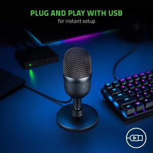 Orignal Razer Seiren 미니 USB 콘덴서 마이크 슈퍼카디오이드 픽업 패턴을 갖춘  스트리밍