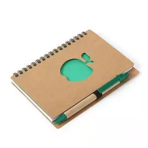 크라프트 애플 볼펜수첩(그린) 미니 스프링수첩 포켓수첩 유선수첩