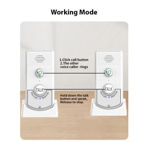 2팩 H8-2T 인터콤 무선 홈 음성 발신자 초장거리 휴대용 노인