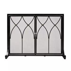 불멍 난로 울타리 보호망 모닥불 안전 화덕 블랙 파티션