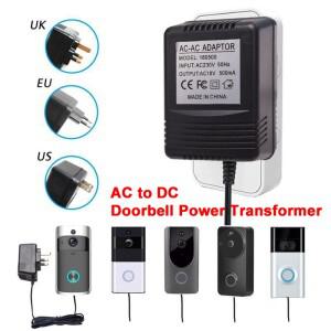 미국 영국 EU 플러그 18V AC-DC 변환기 충전 케이블 와이파이 야외 무선 도어벨 카메라 전원 어댑터 비디오