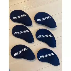 9055113 아이언 커버 골프채 클럽 고급 MIURA 미우라 기연 아이언용 헤드 6개 세트 네이비