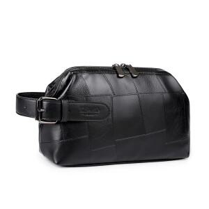 빈티지 남성 클러치 백 허리 가방   PU 가죽 핸드 퍼스 미니 소형 소형 파우치 머니 폰  디자인