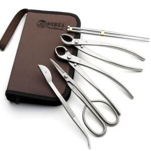 [미국배송] TIANBONSAI BONSAI 도구 5피스 합금 강철 키트 포함 210MM 길이 핸들 가위/205MM 가지 절단기/205MM 노브 절단기/200MM 스트레이트 루트 후크/핀셋(NBK5-01)