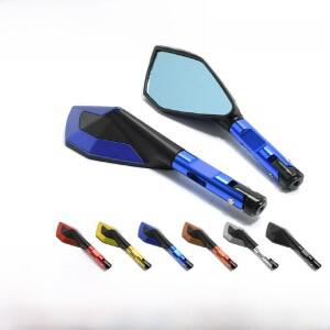 알루미늄 합금 바이크 오토바이 전기차 튜닝 악세사리 긴 손잡이 팔각형 백미러 출퇴근용