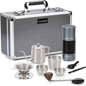 휴대용 전기 커피 그라인더 듀얼 모드 및 수동 분쇄 기능 7단계 정밀 설정 조절 가능한 원두 분쇄기 여행