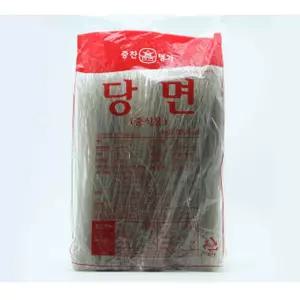 각종요리에 중찬명가 중화당면 2kg식자재 식료품 가공식품 냉동 식당재료 간편 납작 잡채 중국 중식