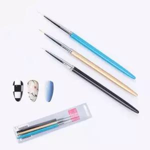 네일아트 젤 라인 솔리드 정밀 세필 브러쉬 3종세트 (WFKAH71)